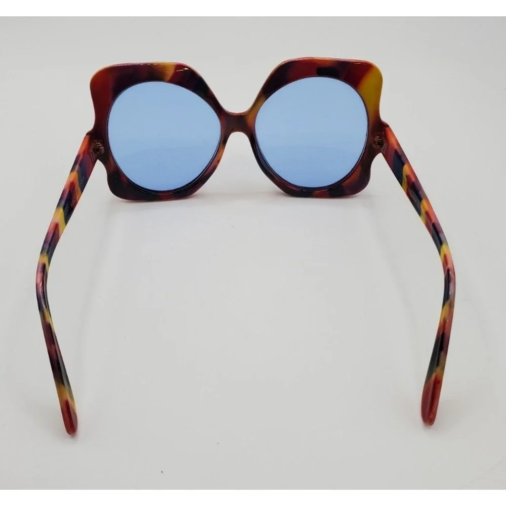 Vintage Designer Dr Peepers Sunglasses Tie Dye‎ Large Rainbow S77303